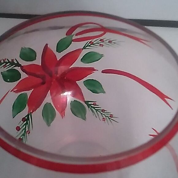 Poinsettia Glass Bowl #1 - Picture 5 of 6